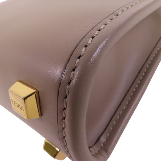 Fendi Sunshine Mini Shopper Vitello Liscio Greige – 13 cm - Etoilux