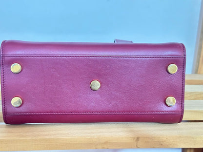 Saint Laurent Sac de Jour Nano in Pelle Bordeaux - Etoilux