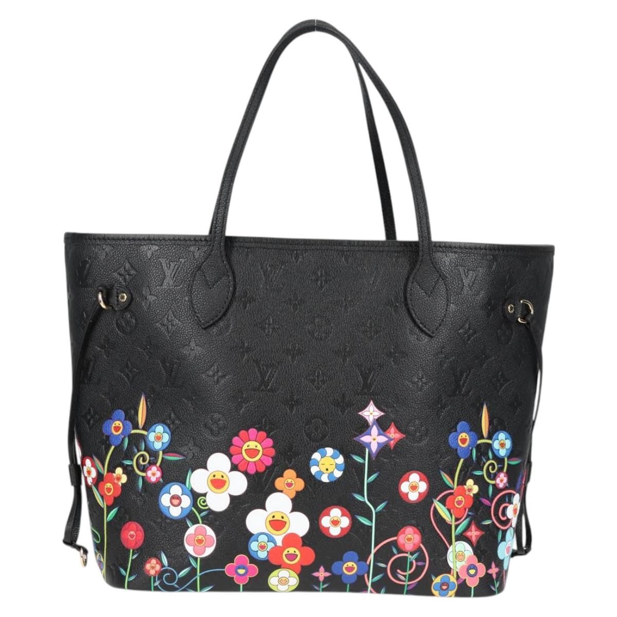 Louis Vuitton Neverfull MM – Monogram Empreinte Nero – Limited Edition Takashi Murakami Flowers - Etoilux