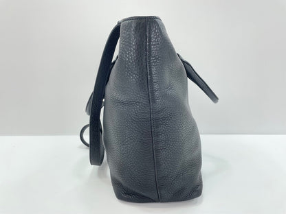 Prada Tote Convertibile Vitello Daino Nera Hardware Oro - Etoilux
