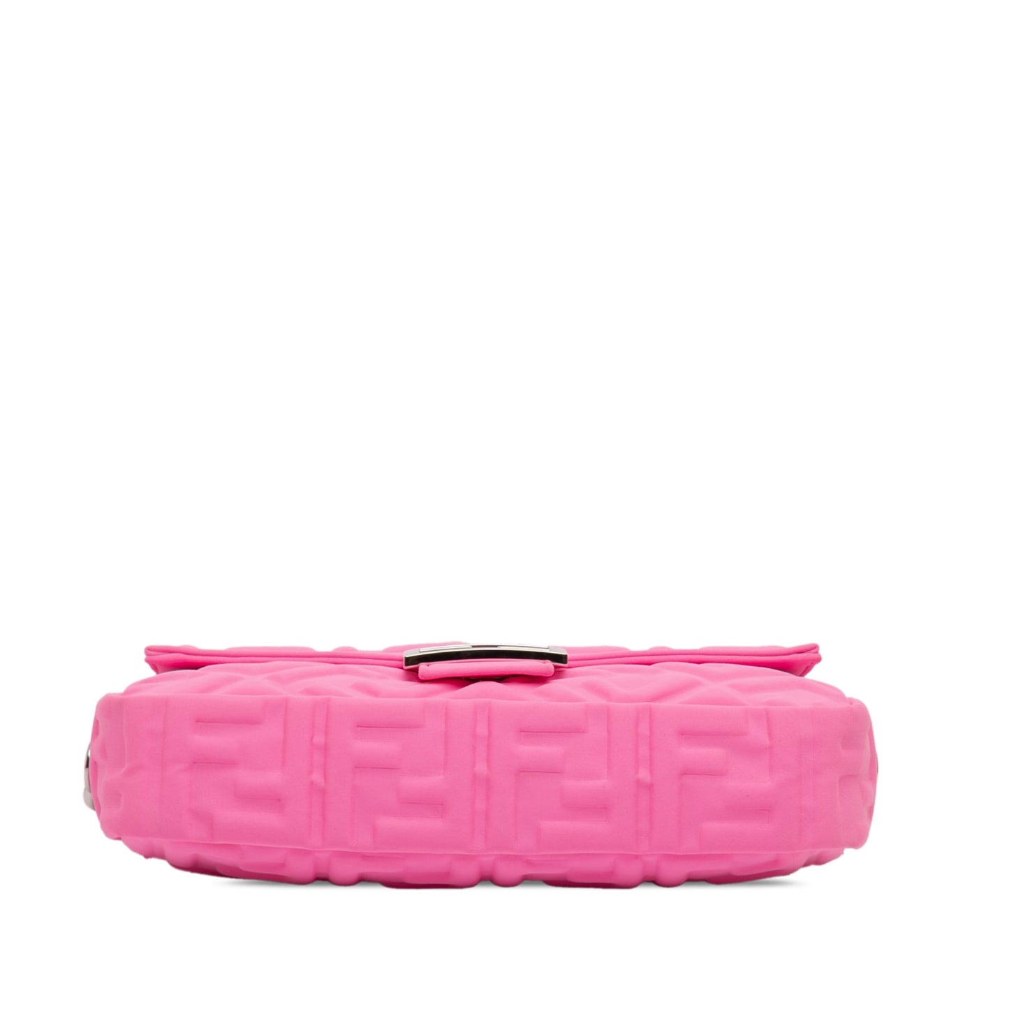 Fendi Baguette FF Embossed Tessuto Tecnico Rosa – 27 cm - Etoilux