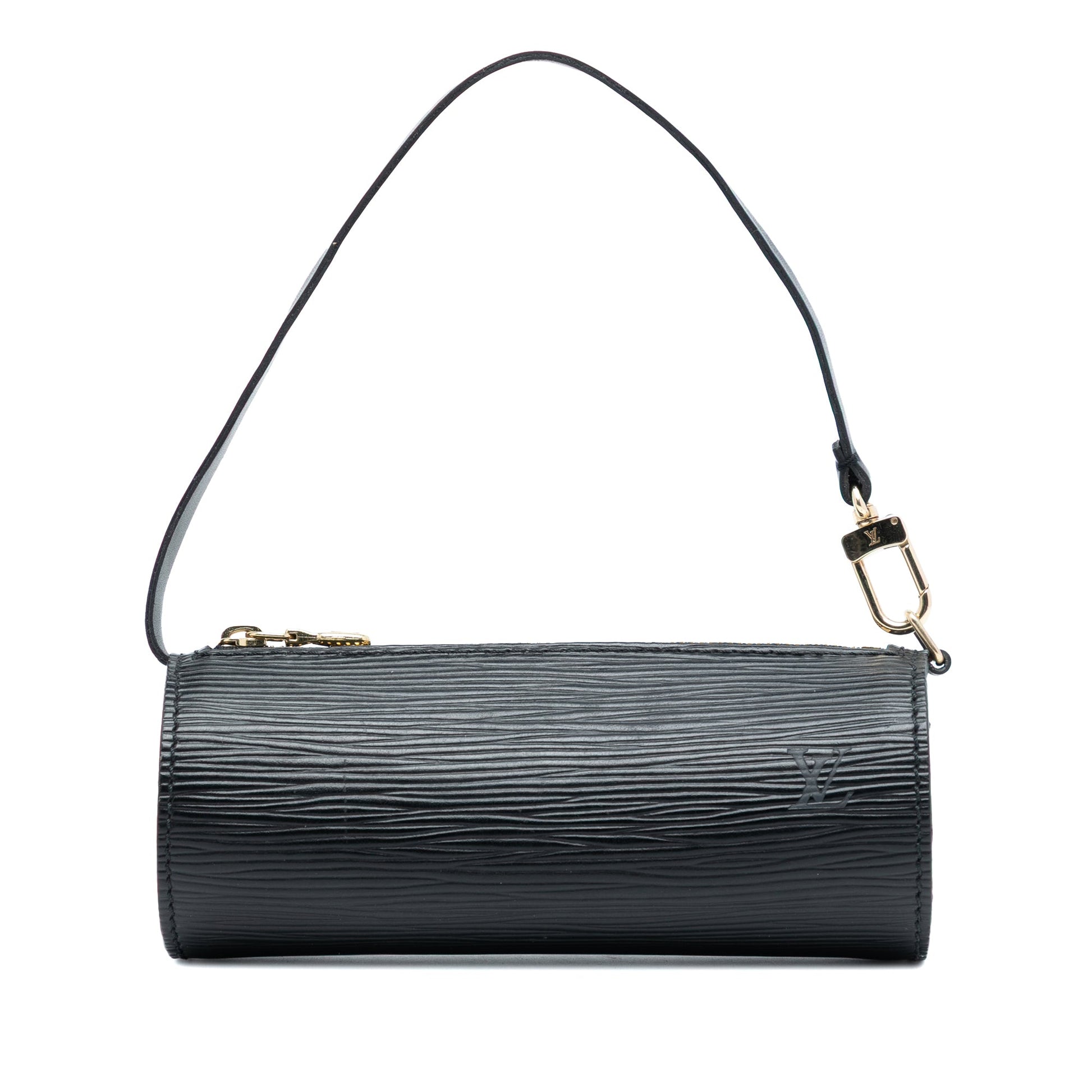 Louis Vuitton Pochette Papillon Epi Noir fronte con tracolla