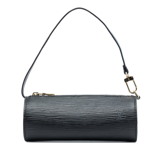 Louis Vuitton Pochette Papillon Epi Noir fronte con tracolla