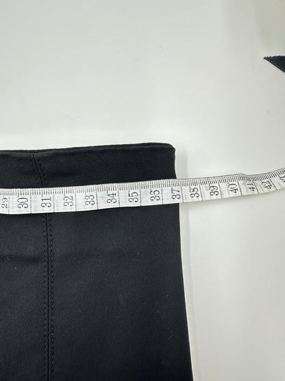 Elisabetta Franchi Gonna Midi Asimmetrica Nera con Zip Oro – Size 40 - Etoilux