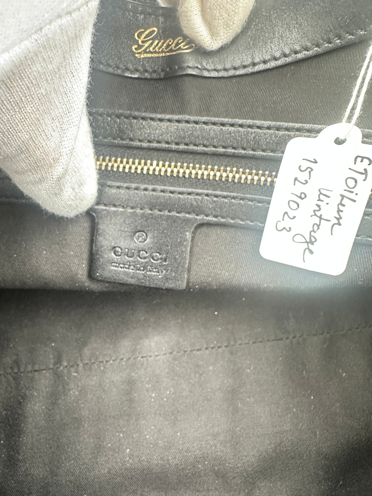 Gucci Jackie Medium in pelle Guccissima nera – 2000s - Etoilux