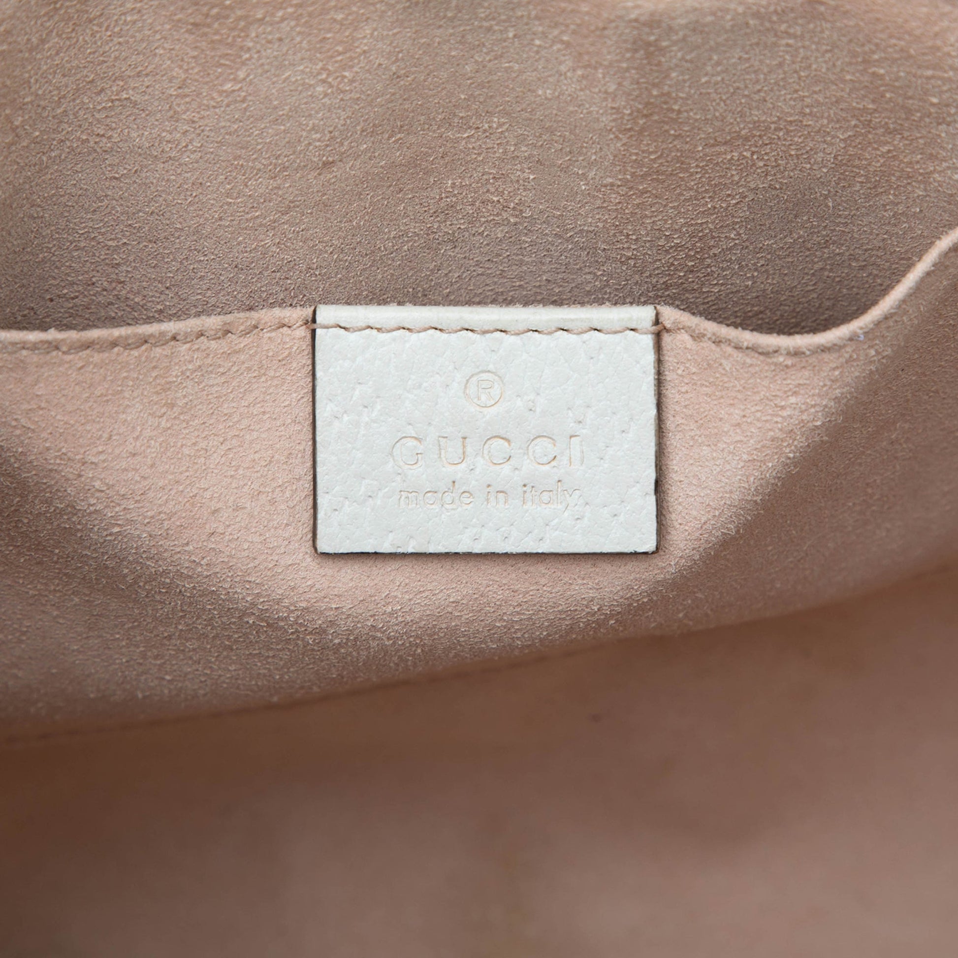 Gucci – Piccola Borsa a Tracolla Ophidia in Pelle Bianca - Etoilux