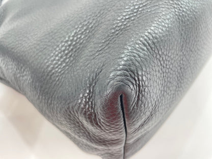 Prada Tote Convertibile Vitello Daino Nera Hardware Oro - Etoilux