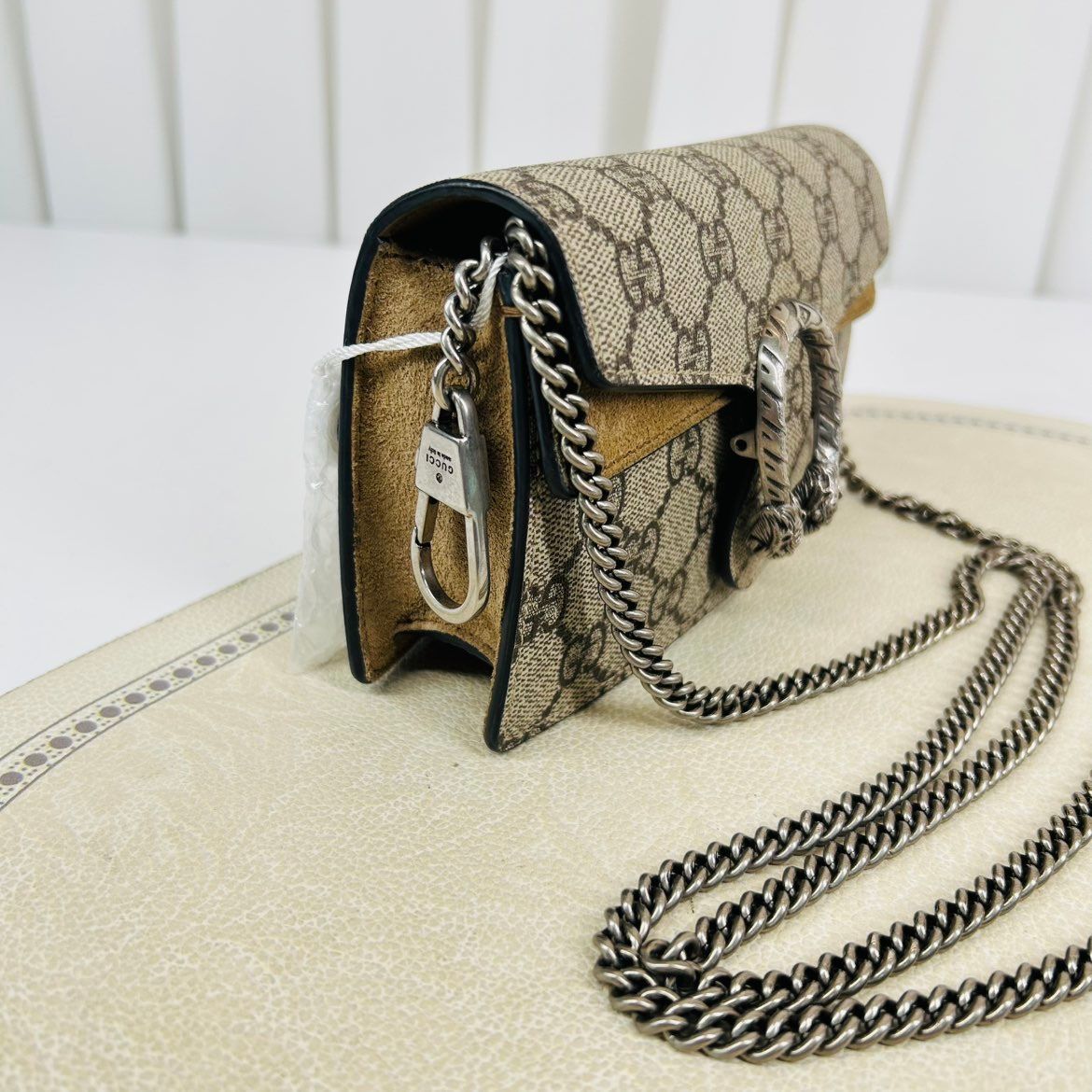 Gucci Dionysus Super Mini in tela GG Supreme – Khaki - Etoilux