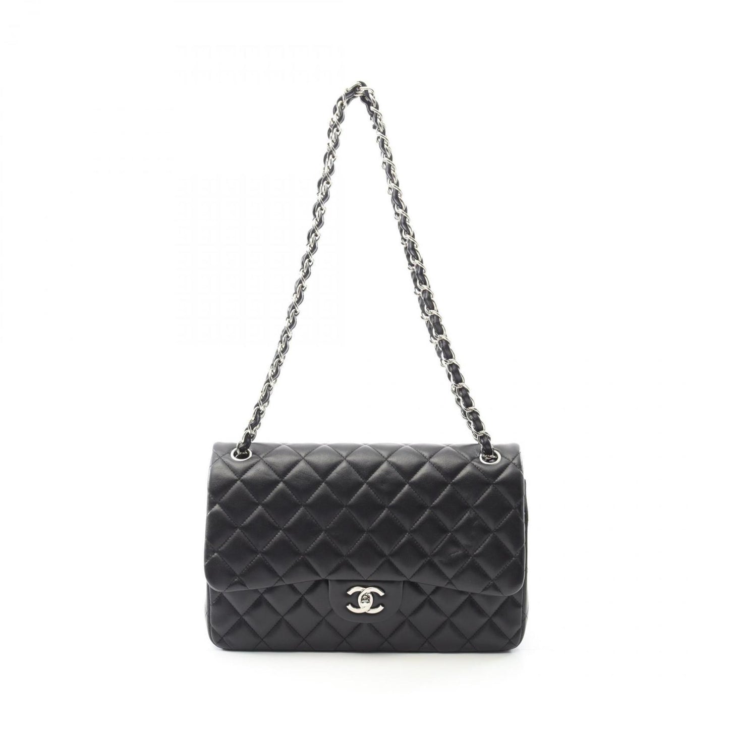 Chanel Timeless Classic Flap Medium – Pelle Nera con Hardware Argentato - Etoilux