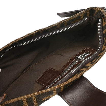 Fendi – Baguette Pochette in Tela FF Zucca Marrone - Etoilux