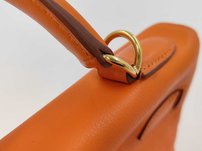 Hermès Kelly 32 Retourné Pelle Gulliver Arancione GHW 2000 – 32 cm - Etoilux