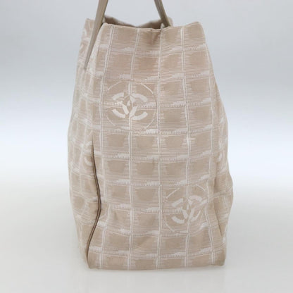 Chanel Travel Line Tote Medium Nylon Jacquard Beige – Serie 9390405 - Etoilux
