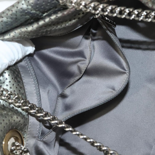 Chanel Drill Flap Bag in Pelle Traforata Metallizzata – Argento - Etoilux