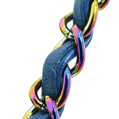 CHANEL Classic Double Flap Medium Lambskin Blue Rainbow Hardware - Etoilux