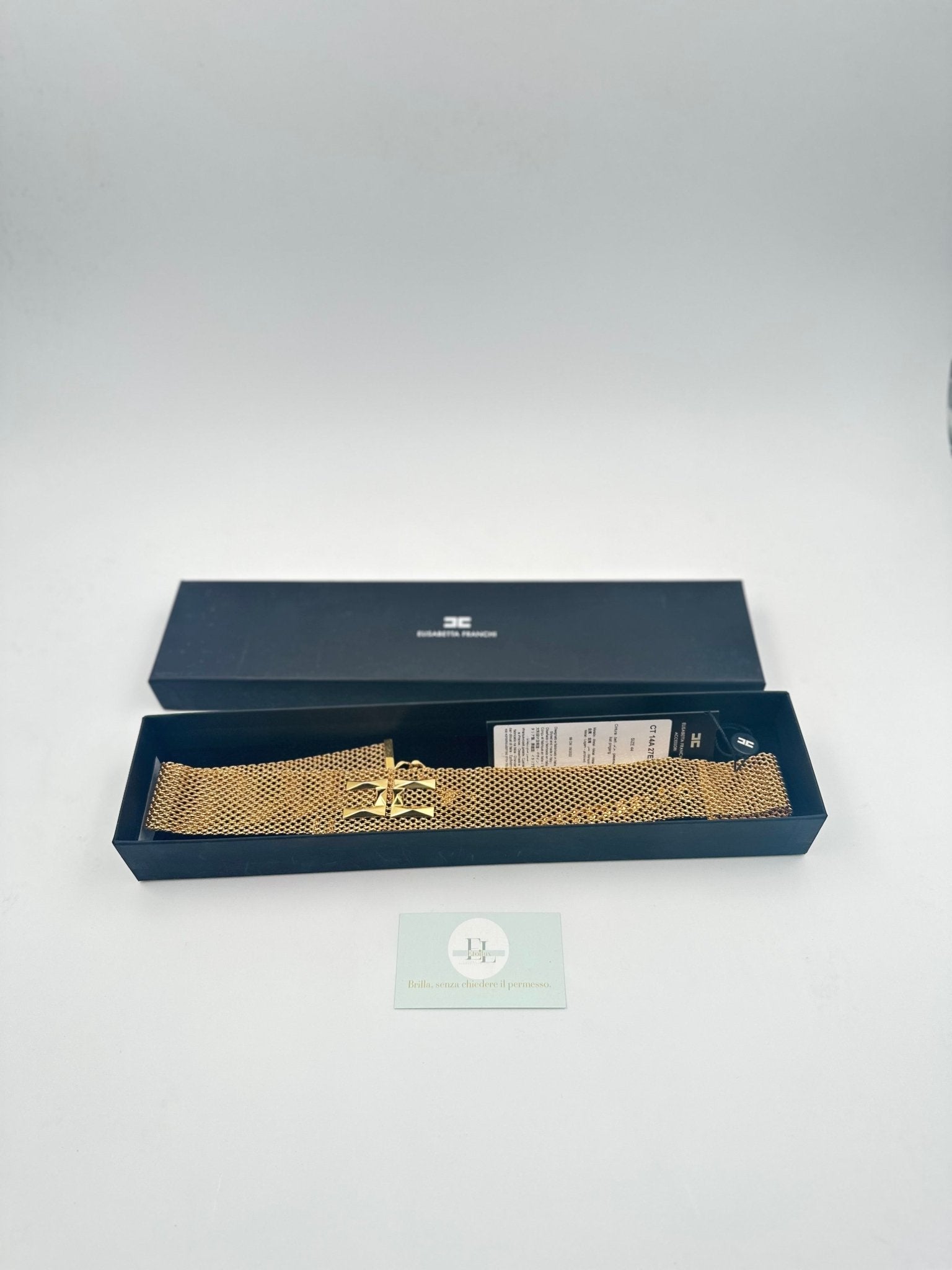 ELISABETTA FRANCHI CINTURA IN MAGLIA LIGHT GOLD / SPEDIZIONE H24 - Etoilux