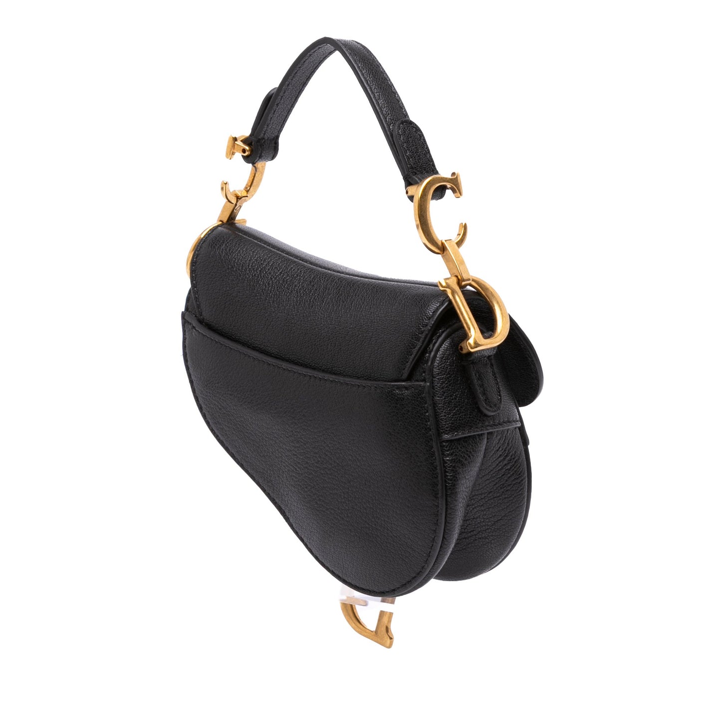Dior Saddle Bag in Pelle di Capra Nera – Mini Size (2021) - Etoilux