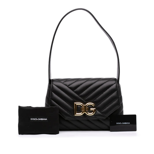 Dolce & Gabbana Lop Nera Pelle di Agnello Trapuntata 24 cm | Etoilux