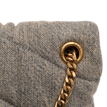 Saint Laurent LouLou Puffer Small in Denim Grigio – 2022 - Etoilux