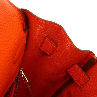 Hermès Kelly 32 – Leather Orange – AB (Very Good Condition) - Etoilux