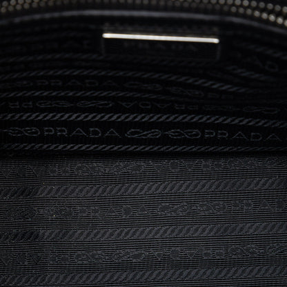 Prada Pochette Saffiano Blu Navy con Polsino – 26,5 cm - Etoilux