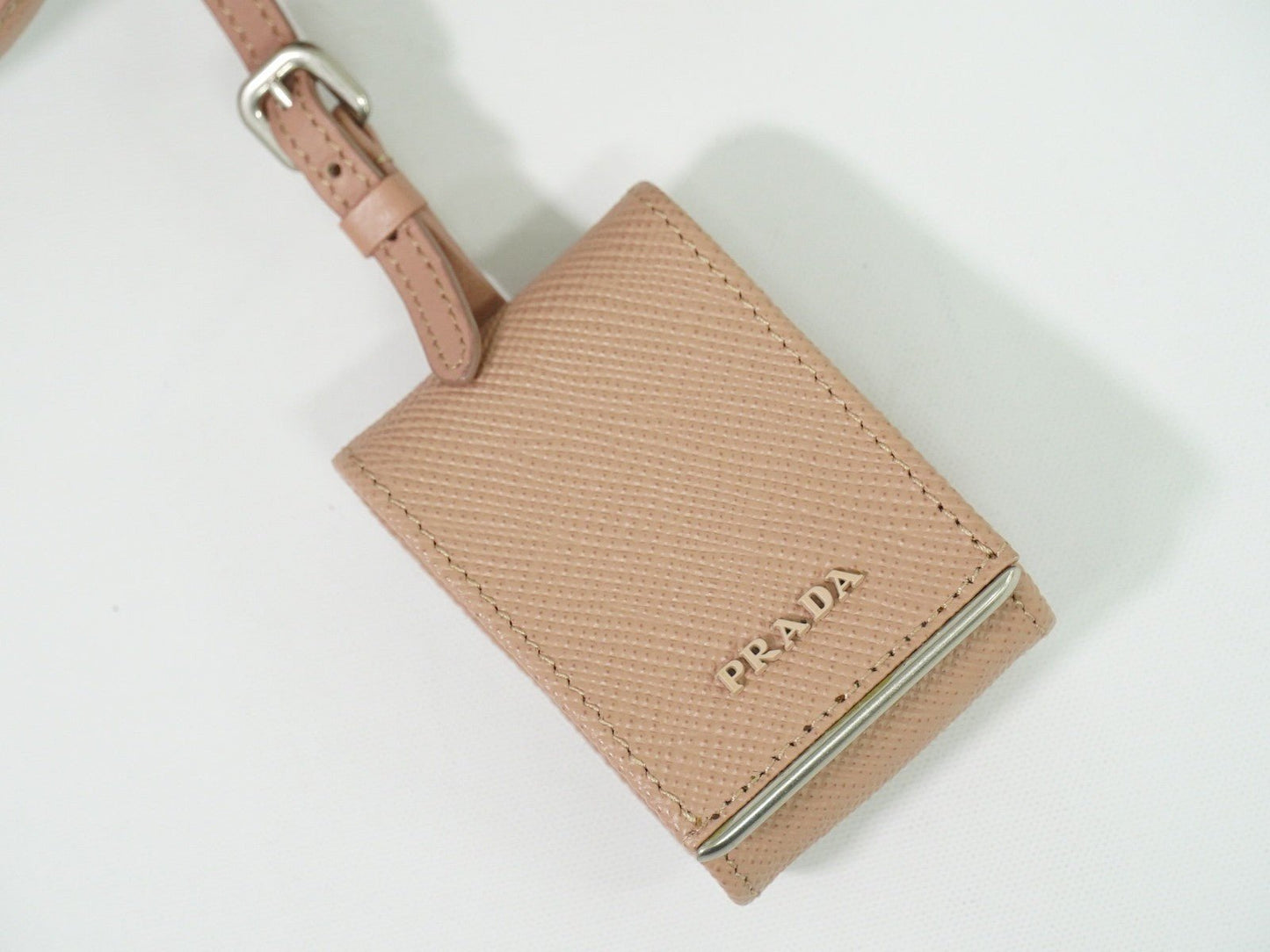 Prada Panier Bucket Bag in Saffiano Leather Beige – Limited Edition Pins - Etoilux