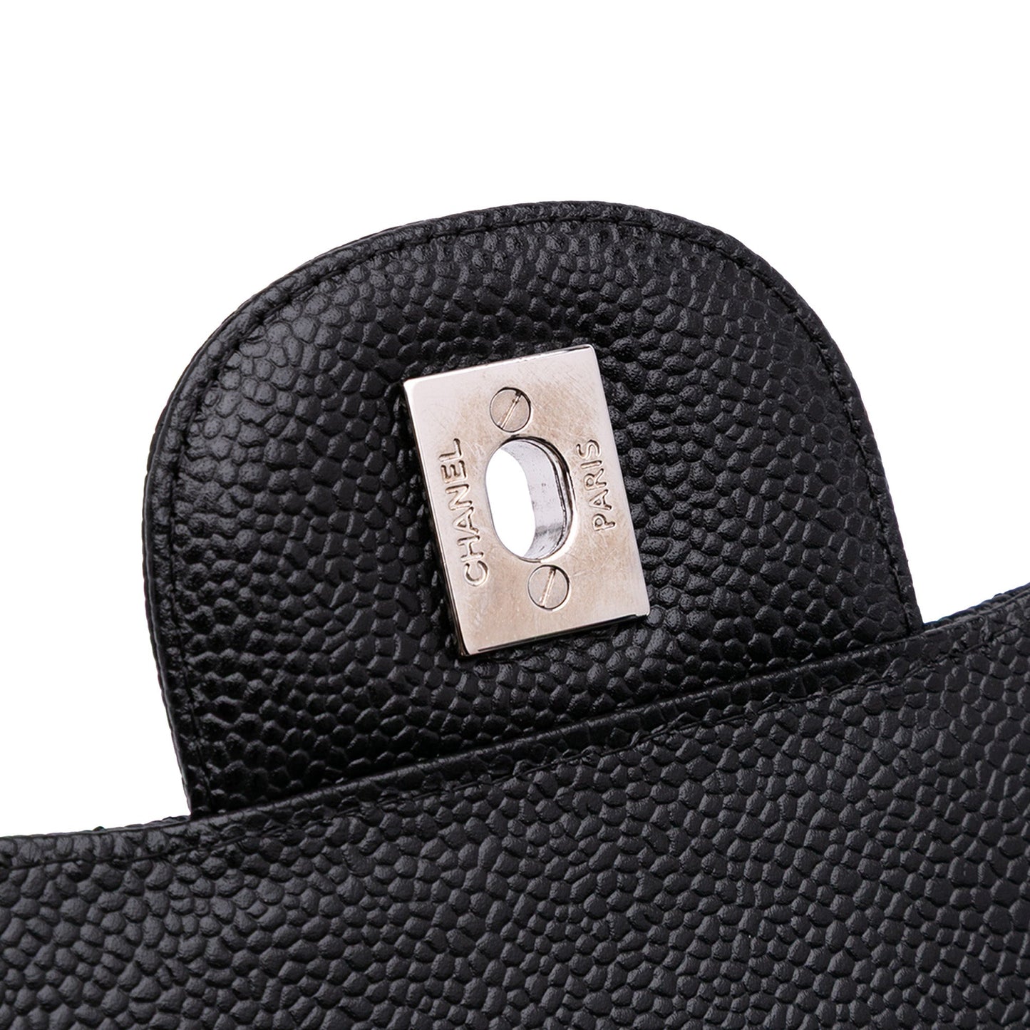 Chanel Classic Double Flap – Caviar Nero – Hardware Argento (2011) - Etoilux