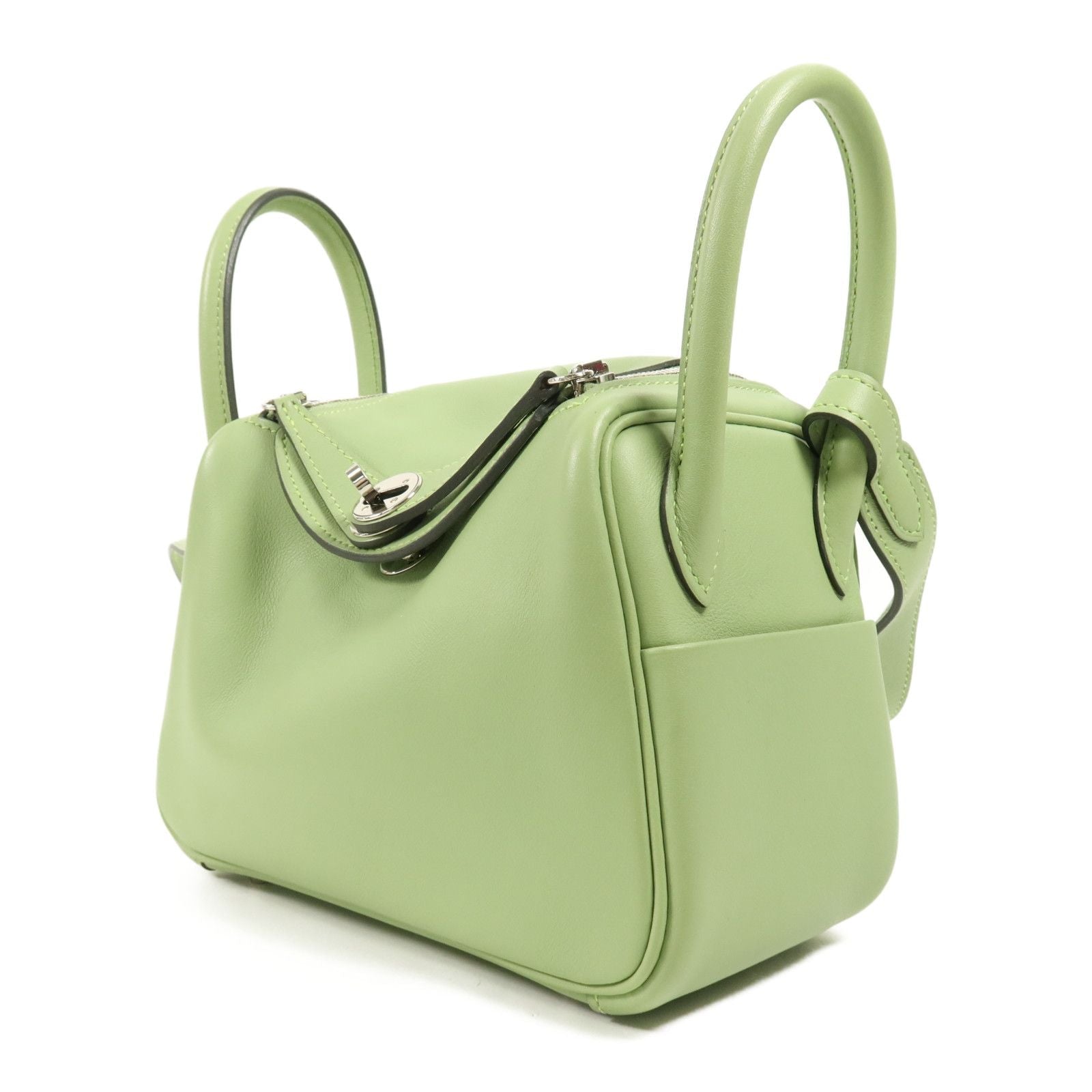 Hermès Mini Lindy Swift Vert Criquet Palladio 2020 – 19 cm - Etoilux