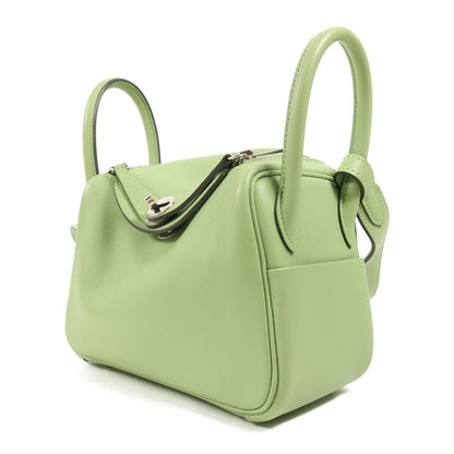 Hermès Mini Lindy Swift Vert Criquet Palladio 2020 – 19 cm - Etoilux