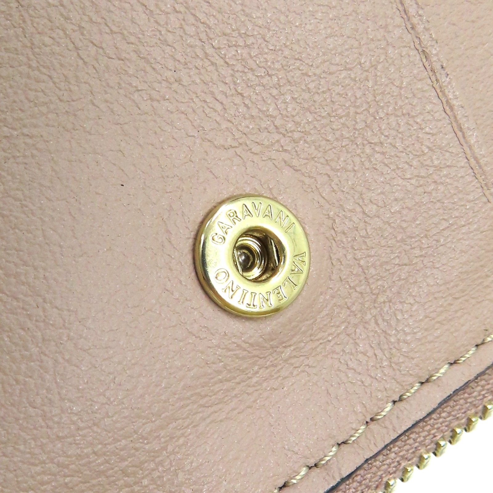 Valentino Garavani Rockstud Compact Wallet Pelle di Vitello Rosa Cipria - Etoilux