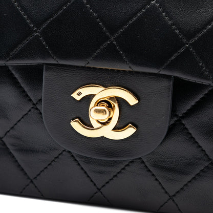 Chanel Classic Flap Small Double Flap – Pelle di Agnello Nera – Anni 1986–1988 - Etoilux