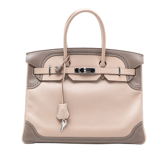 Hermès – Birkin 35 “Ghillies” in Pelle Swift Argile & Étoupe - Etoilux