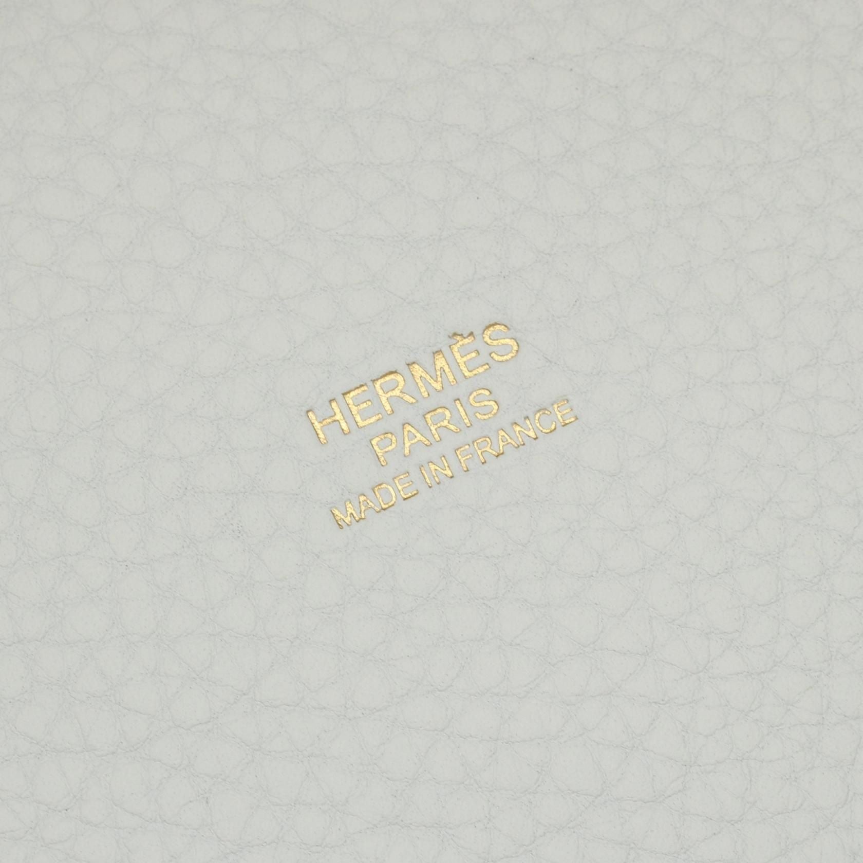 Hermès Picotin Lock 18 Taurillon Clemence Blanc – Hardware Or - Etoilux