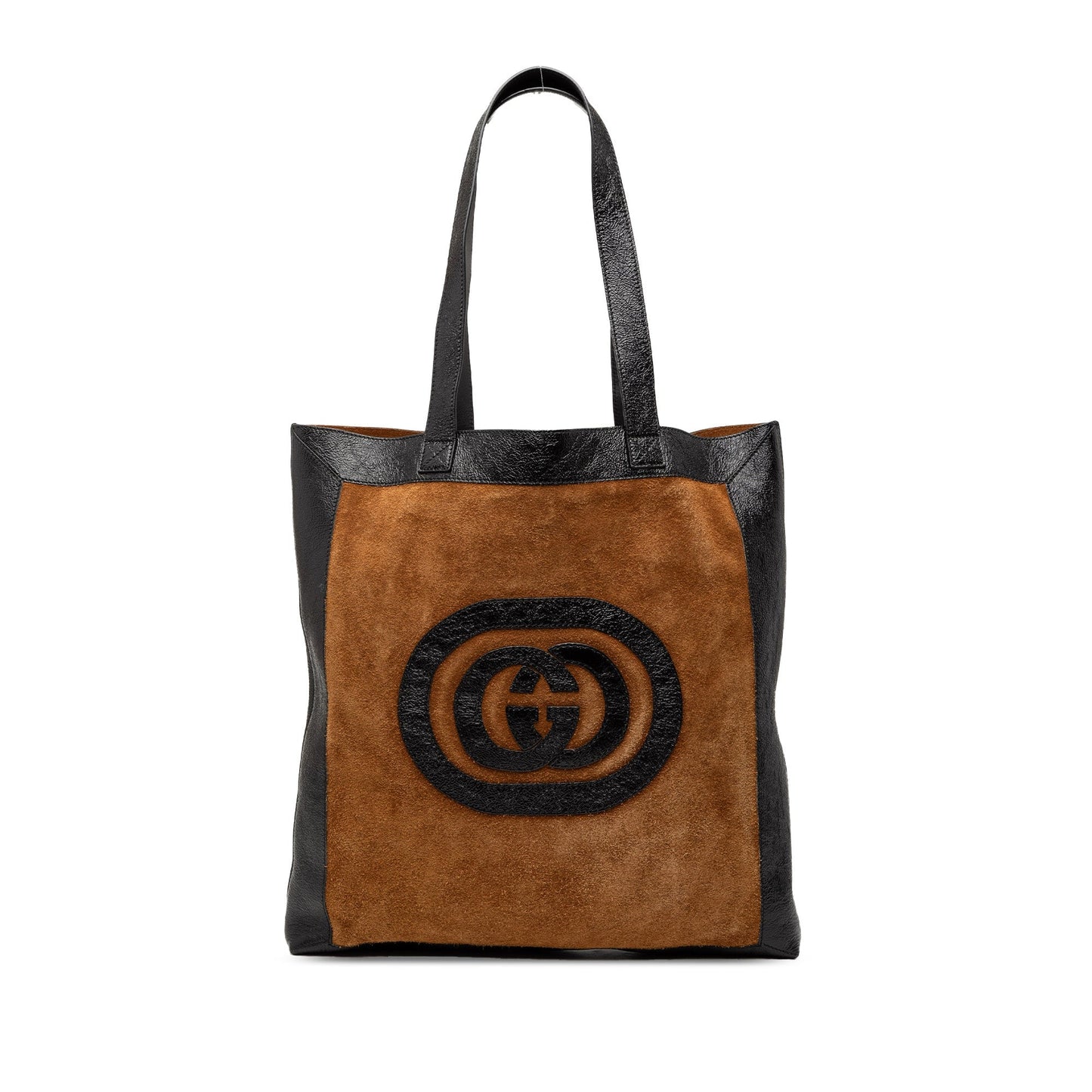 Gucci Ophidia Large Tote in pelle scamosciata marrone - Etoilux