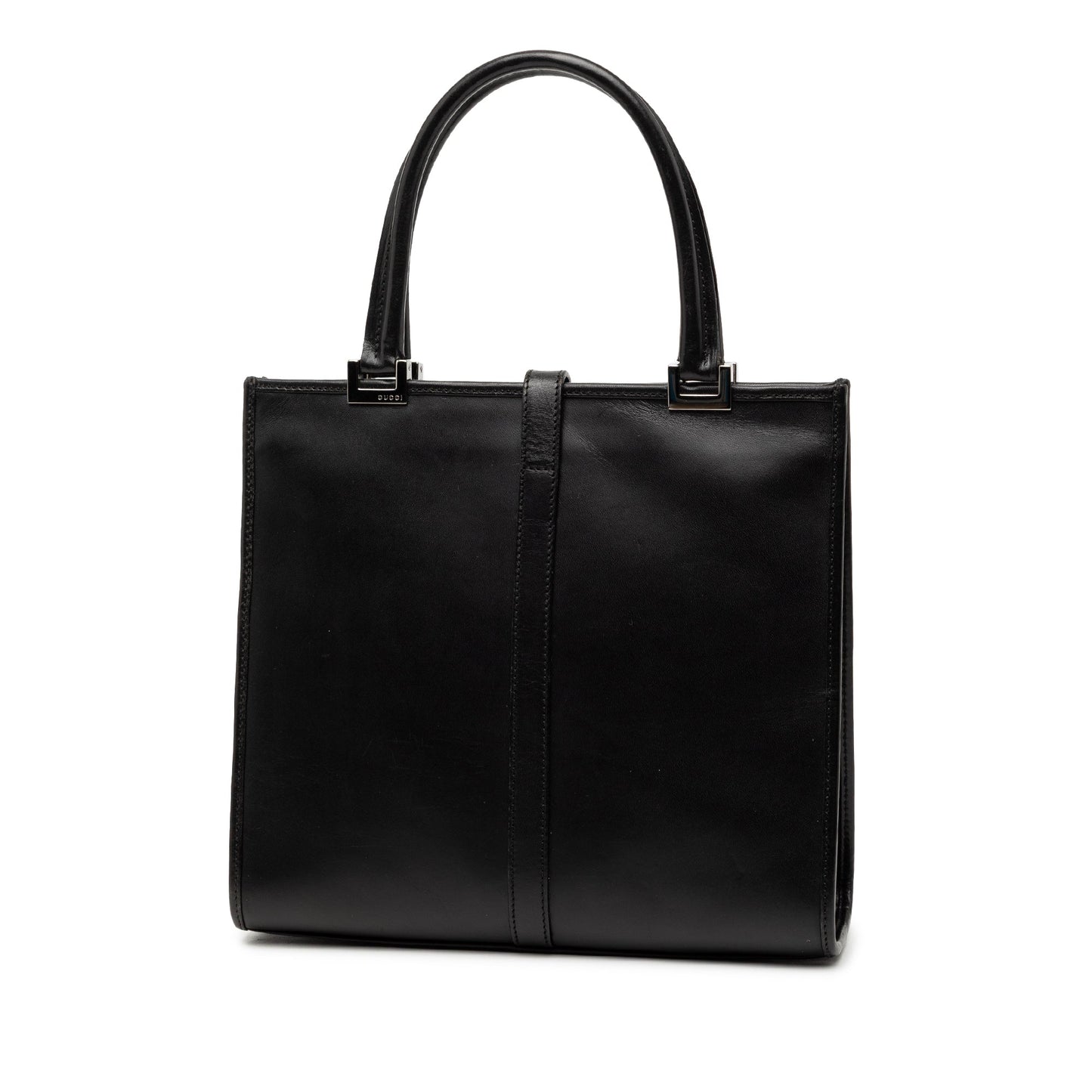 Gucci Jackie Tote in Pelle di Vitello Nera – Vintage – 25 cm - Etoilux