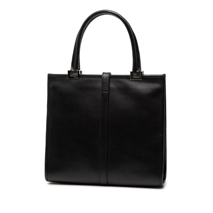 Gucci Jackie Tote in Pelle di Vitello Nera – Vintage – 25 cm - Etoilux