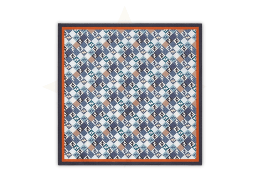 Foulard in seta Fendi “All - Over FF Logo” - Etoilux