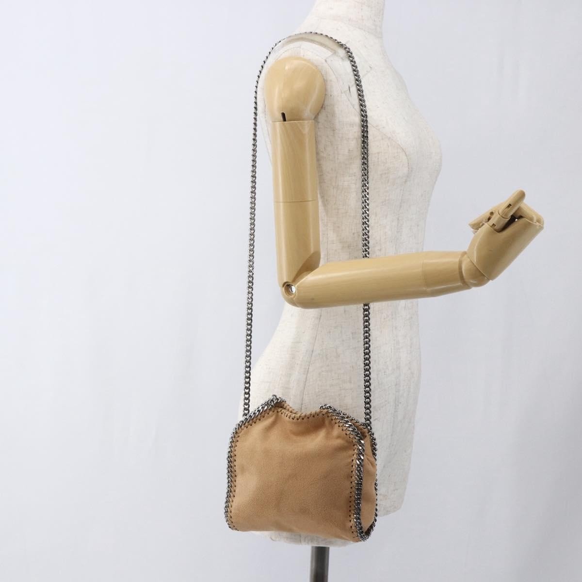 Stella McCartney Falabella Fold Over Shaggy Tiny – Beige / 18 cm - Etoilux