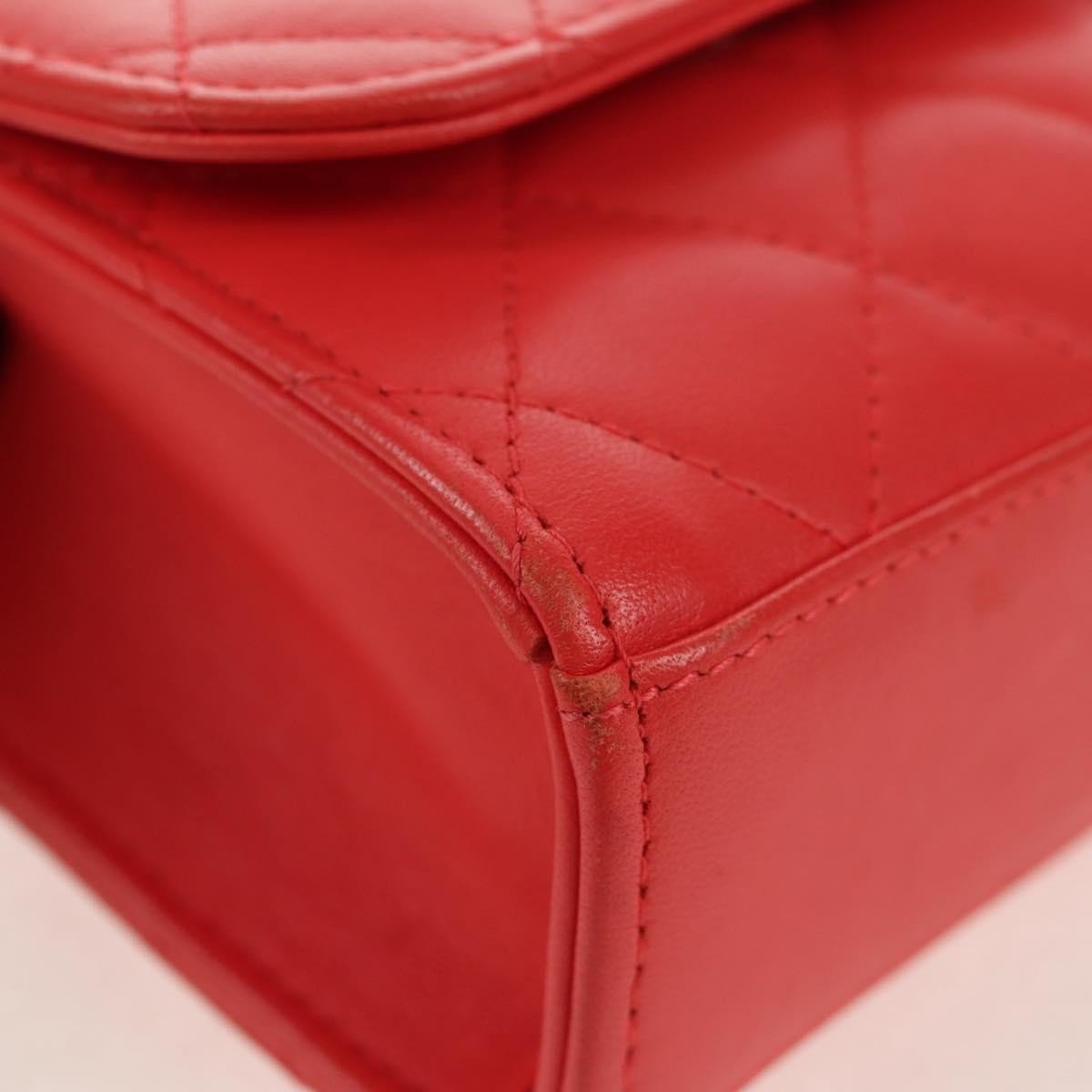 Chanel Trendy CC Small Flap Bag Pelle di Agnello Rossa Hardware Dorato - Etoilux
