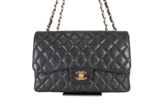 Chanel Matelassé con catena – Caviar, serie 21