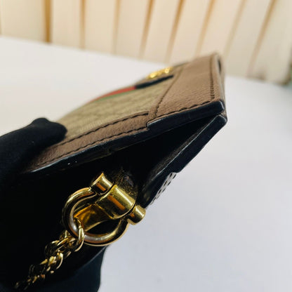 Gucci – Ophidia Canvas Retro con Tracolla in Catena – 26 × 7 × 17.5 cm - Etoilux