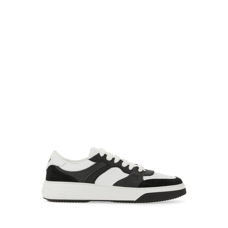 Dsquared2 – Sneakers Bumper in Pelle e Tessuto – Bianco & Nero - Etoilux