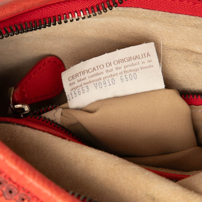 Bottega Veneta Veneta Hobo Piccola Intrecciato Traforato Rosso – Nappa – Made in Italy - Etoilux