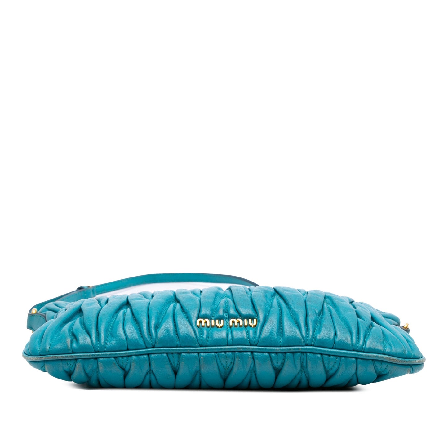 Miu Miu Matelassé Shoulder Bag – Pelle di Agnello Trapuntata – Blu - Etoilux