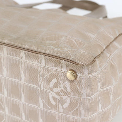 Chanel Travel Line Tote Medium Nylon Jacquard Beige – Serie 9390405 - Etoilux