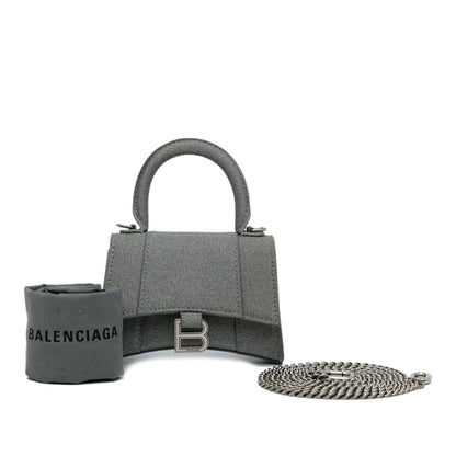 Balenciaga – Mini Hourglass Glitter Grey (2022) - Etoilux