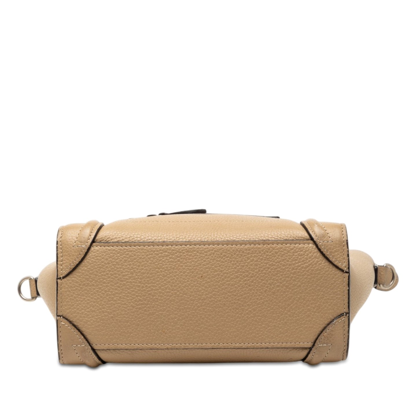 Céline Luggage Nano Pelle di Vitello Beige Dune Hardware Argento – 19,5 cm - Etoilux
