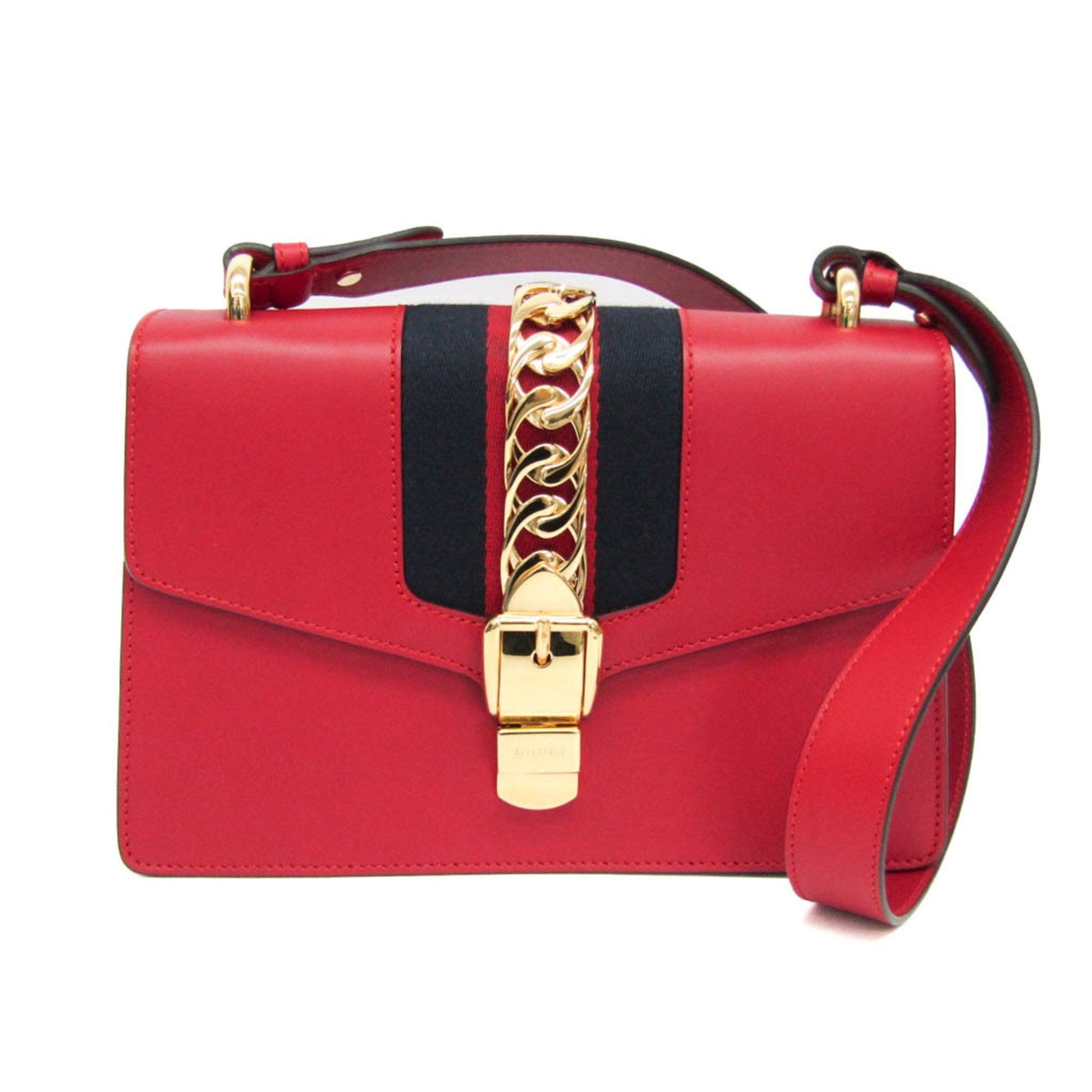 Gucci Sylvie – Leather Red – Medium - Etoilux