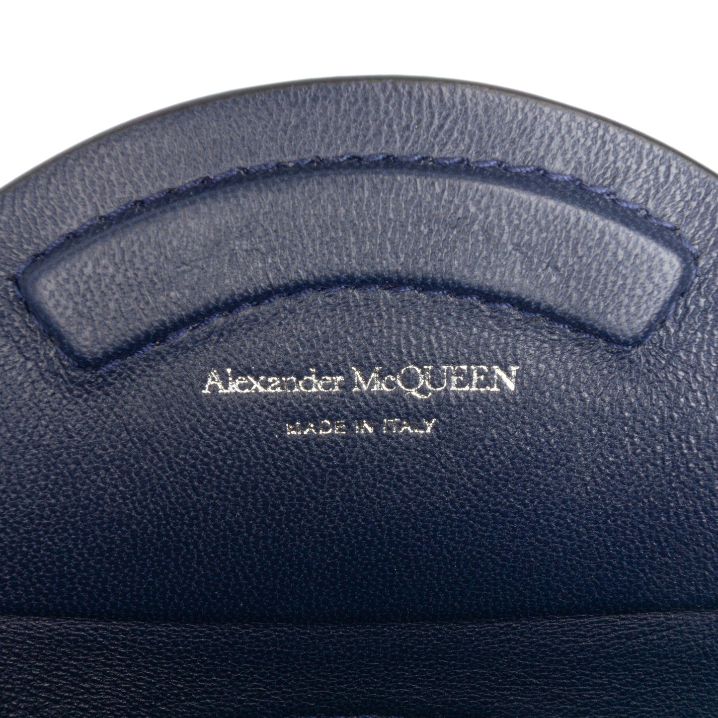 Alexander McQueen The Curve – Borsa a Secchiello in Pelle di Vitello Blu - Etoilux