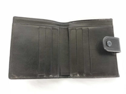 Chanel Portafoglio Compatto Timeless CC Pelle di Agnello Nera – Vintage 11,5 cm - Etoilux