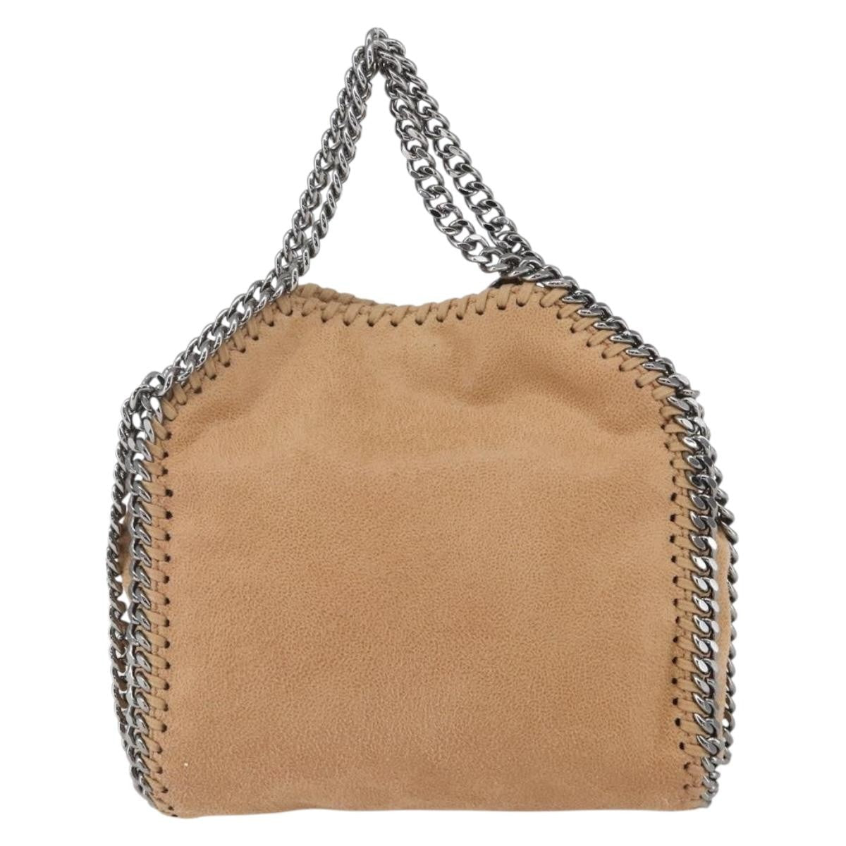 Stella McCartney Falabella Fold Over Shaggy Tiny – Beige / 18 cm - Etoilux
